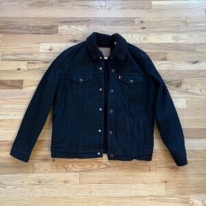 Levi’s Sherpa Trucker Jacket Black Size L
